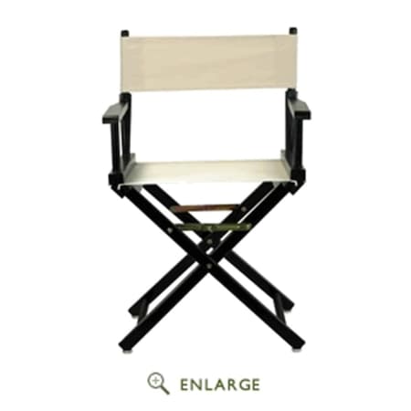 Betterbeds 200-02-021-12 18 in. Directors Chair Black Frame with Natural & Wheat Canvas BE4257570